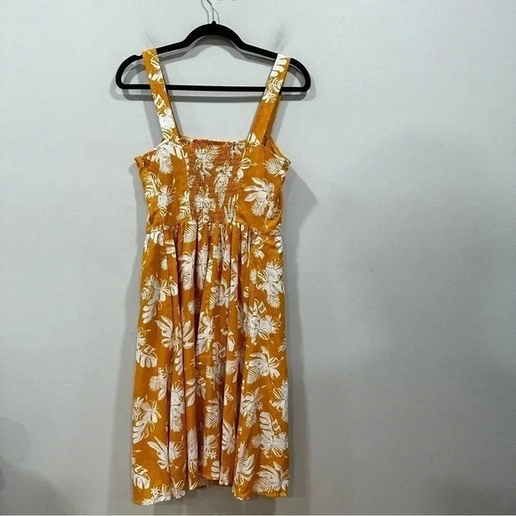 Tommy Hilfiger Yellow Floral Print Fit & Flare Linen
Blend Dress Small - Picture 3 of 9